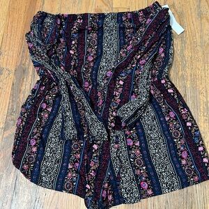 Brand new off the shoulder, multicolored blouse